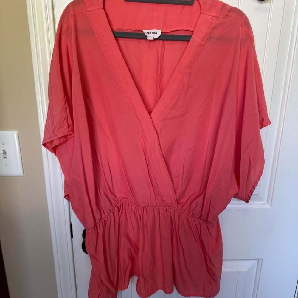 Heyson Coral Peplum Women's Top 2XL